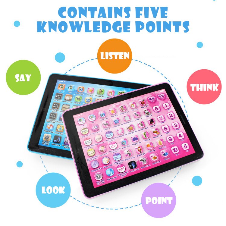 Kind Kids Computer Tablet Chinese Engels Leren Studie Machine Speelgoed Onderwijs Baby Kinderen Speelgoed Cadeau Voor Kinderen Grappige Oyuncak