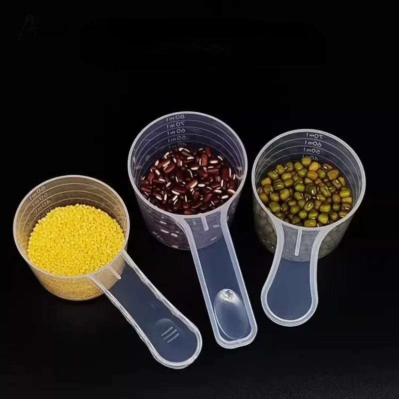 Cuchara medidora de café de plástico con escala, utensilios para hornear, leche en polvo, cuchara líquida de laboratorio, accesorios de cocina, 50/60ml, 1 Uds.