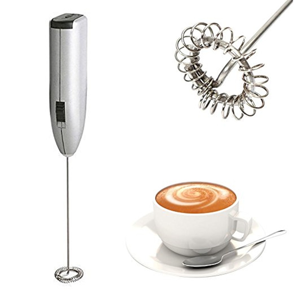 Automatische Melkopschuimer Elektrische Houvast Rvs Mini Koffie Melk Mixer Draagbare Frother