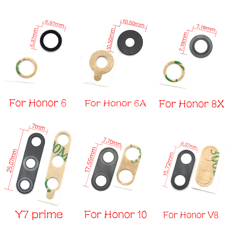 2 sztuk tylna kamera szklany obiektyw dla Huawei Honor 5X 6 6A 7A 7C 7X 8X 9 10 Mate 10 Lite Pro Max V8 V9 grać Y9 2018 2019 P inteligentny V30