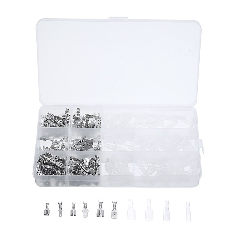 270pcs Wire Crimp Connectors Terminal Electrical Wire Crimp Connectors Male Female Spade Assortment Kit