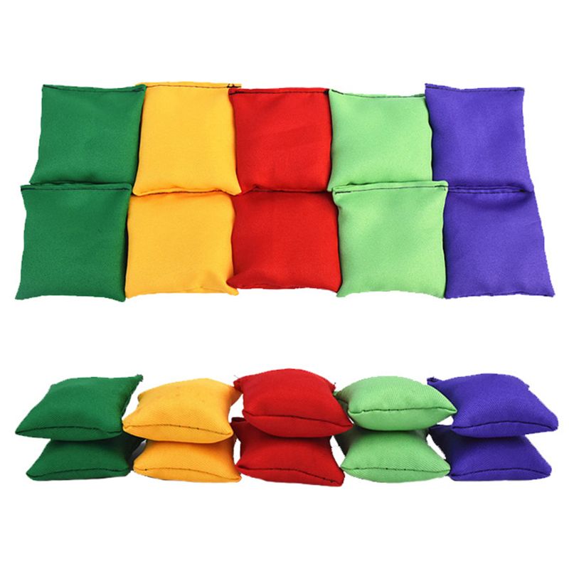 2pcs Nylon Bean Bags Fun Sports Outdoor Family Games Bean Bag Toss Carnival Toy Bean Bag Toss Game