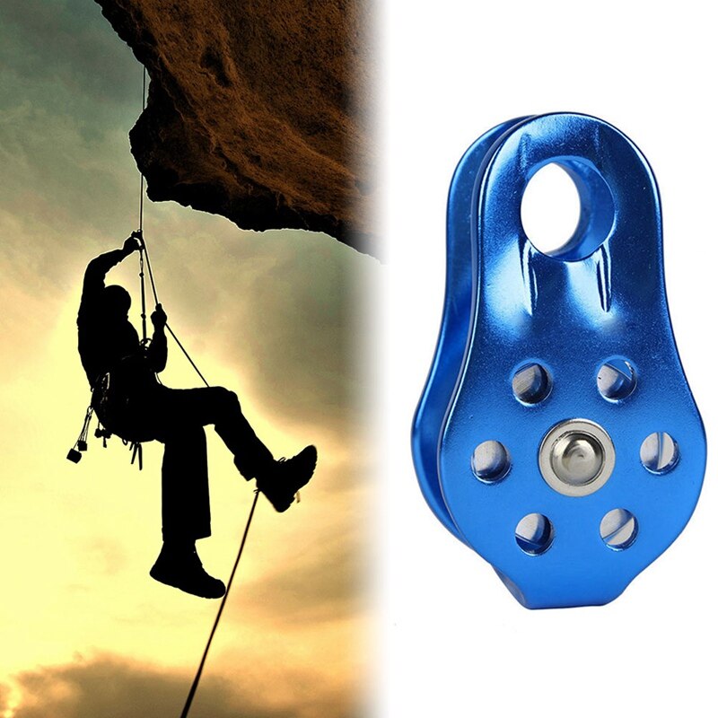 20kn rep klättring enkel fast remskiva bergsklättring zipline rappelling för träd arborist grottforskning räddningsutrustning utrustning