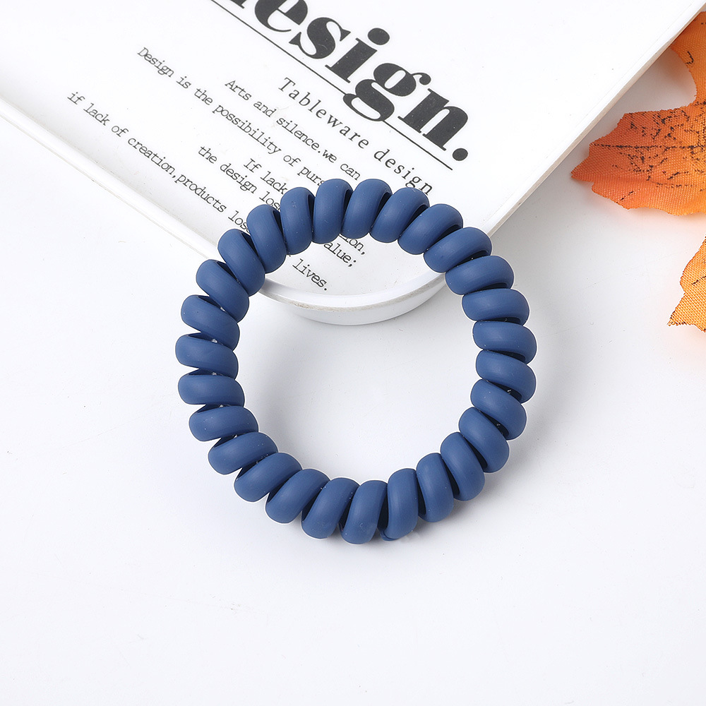 Lazos para el cabello en espiral negros, elásticos mate, sin rastro, accesorios para el cabello para hombres, cabello rizado, pelo largo y grueso: Azul cielo