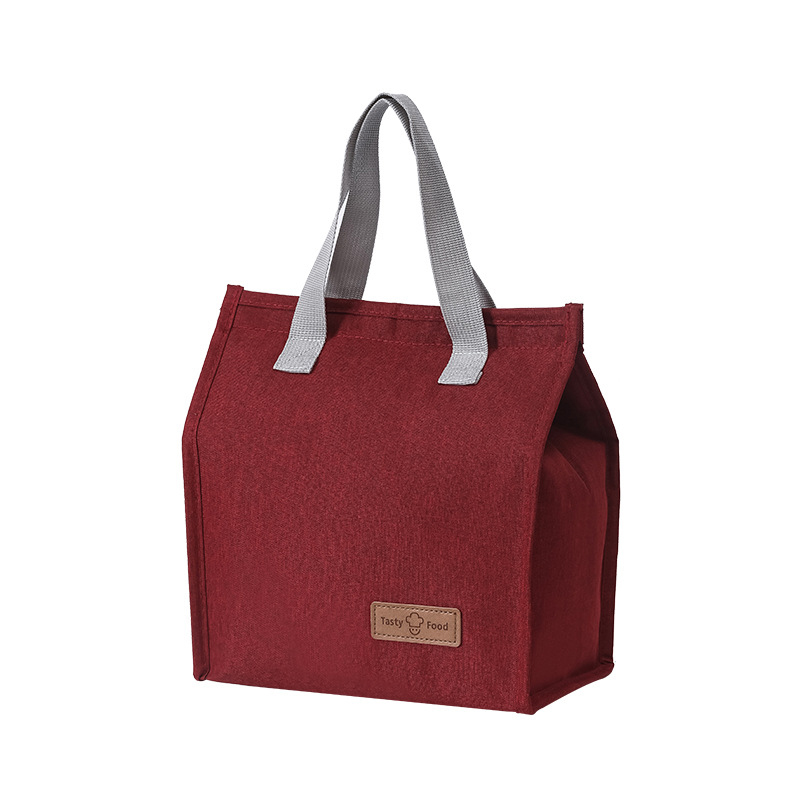 Lunch Bag Thermal Insulation Lunch Box Storage Handbag Solid Color Multifunctional Kid School Lunch Bags Picnic Food Pouch