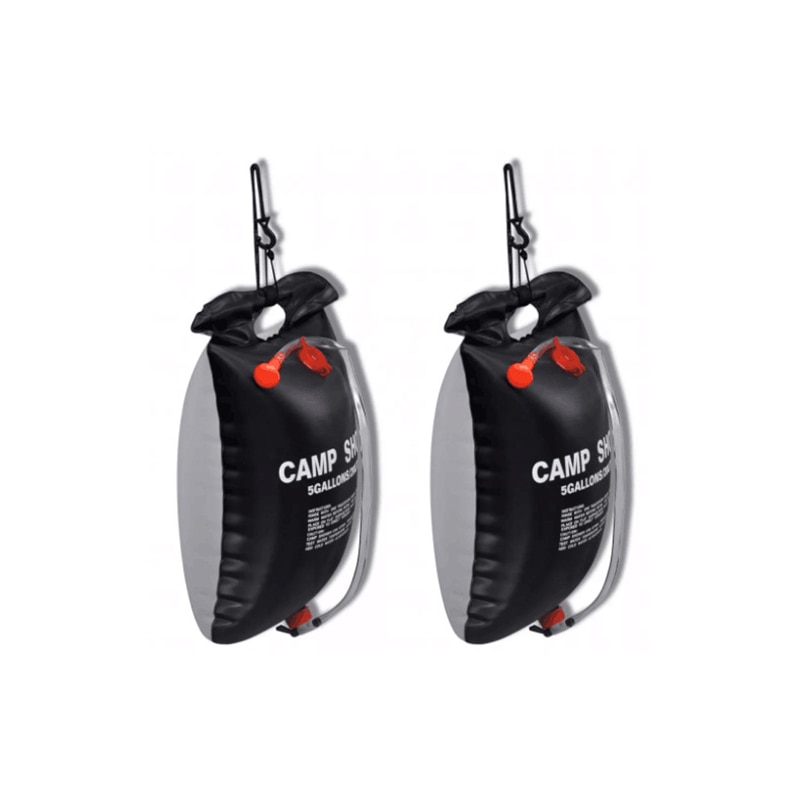 2 PCS Solar Shower Bag Durable Camping Water Bags Portable Sun Compact Heated Practical Large Capacity Outdoor Solar Bath Bag