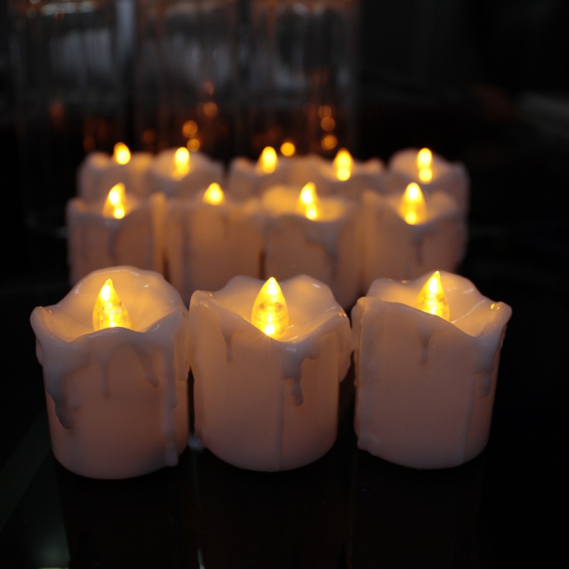 Timer Or not Timer Function,Big Flameless Battery Tea Light,Led Votive Candles,6 hours Each Day,Battery Christmas Candles