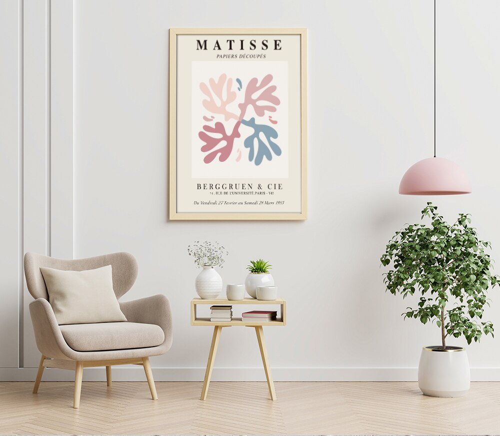 Henri Matisse découpes, Matisse feuille Art abstrait impression moderne Art photos et botanique abstrait célèbre mur Art toile