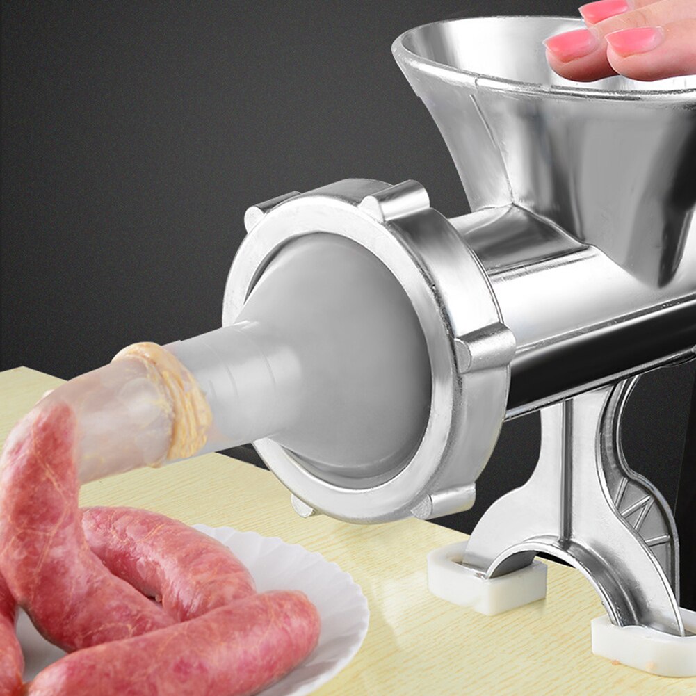 Multifunctional Aluminum Alloy Manual Meat Mincer Grinder Handheld Food Processor Chopper Sausages Filler Kitchen Cooking Tool