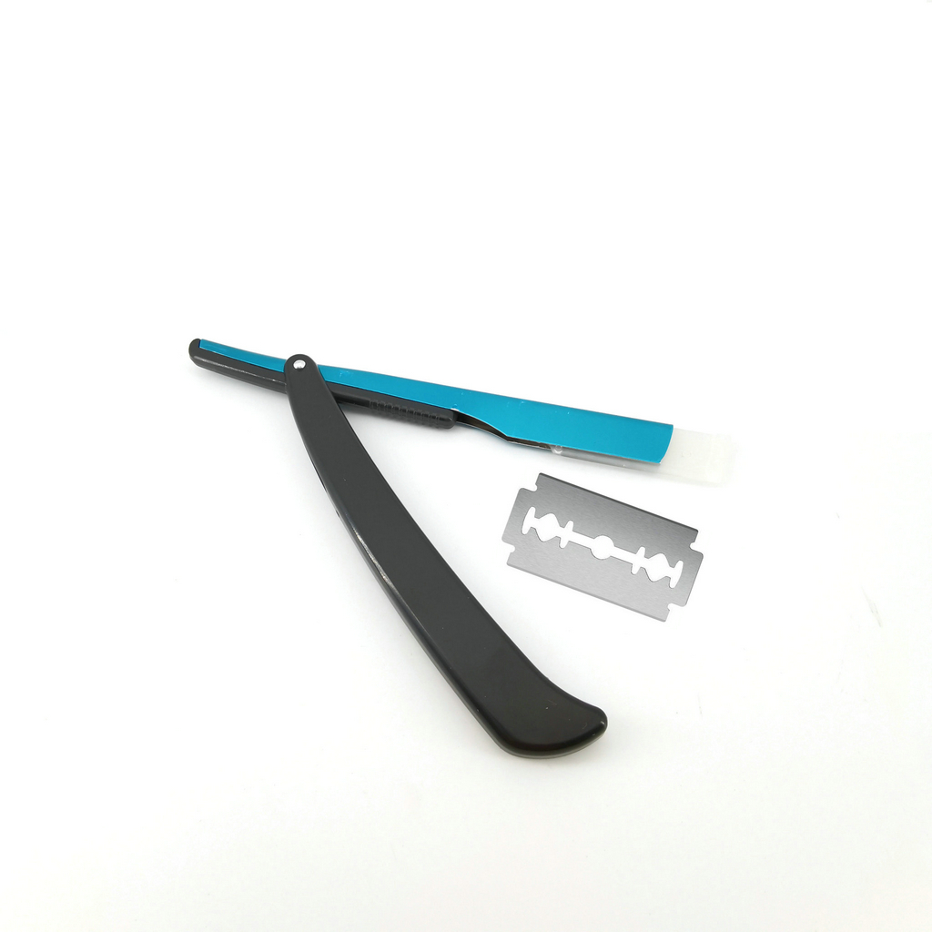 Stainless Steel Straight Edge Razor Barber Manual Beard Shaver Folding Shaving Razor Barber Shaver Tool with one Blade: Type E