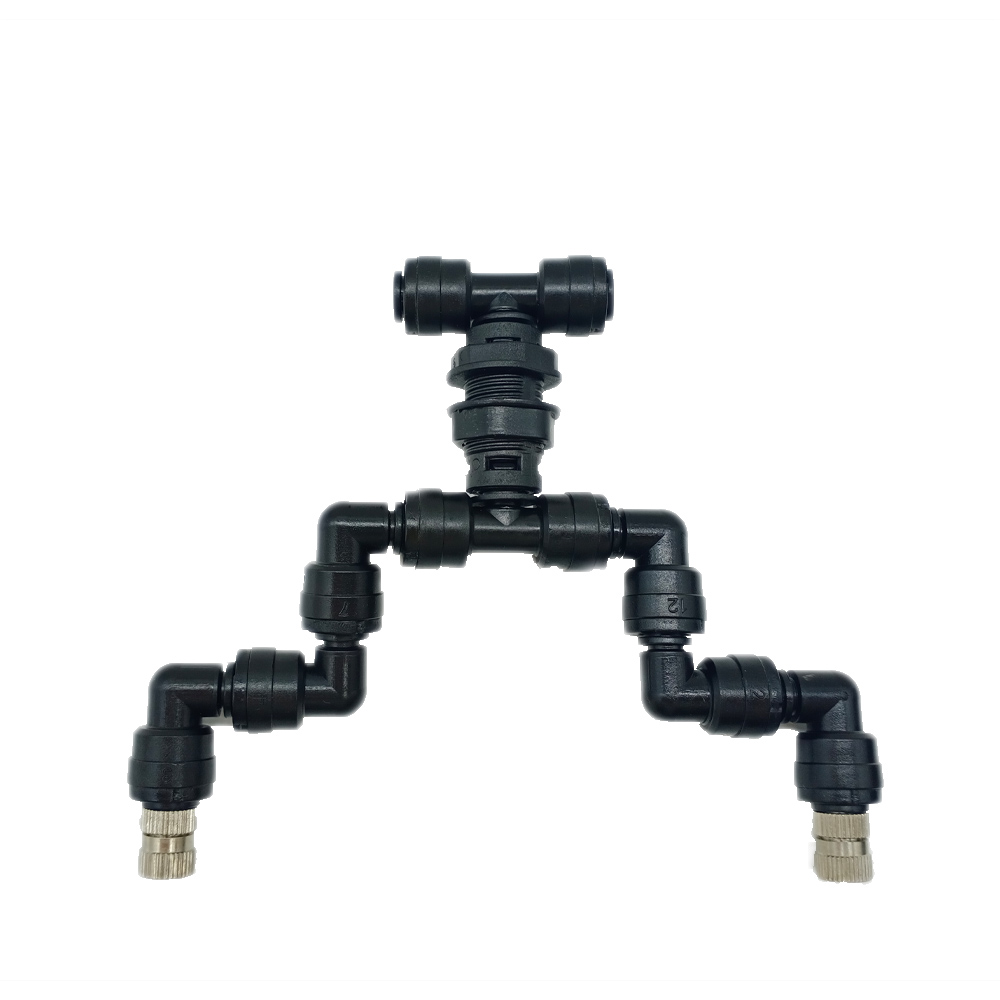 Sistema di nebulizzazione per rettili terrario signore per camaleonte tartaruga lucertola umidificatore foresta pluviale serbatoio spray sistema di irrigazione interna: Two testa ugello