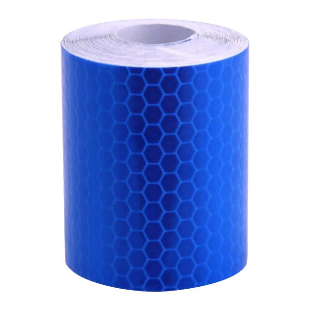 Waterproof Warning Tape Strip Stickers Warning Light Reflector Protective Sticker Reflective Film Car Safety Mark 300cm X 5cm: Blue