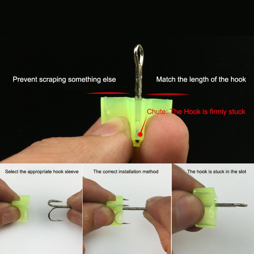 50pcs 1# 2# 3# 4# 5# Hook Safety Cap Protector Fishing Treble Hook Covers Fishing Hook Bonnets