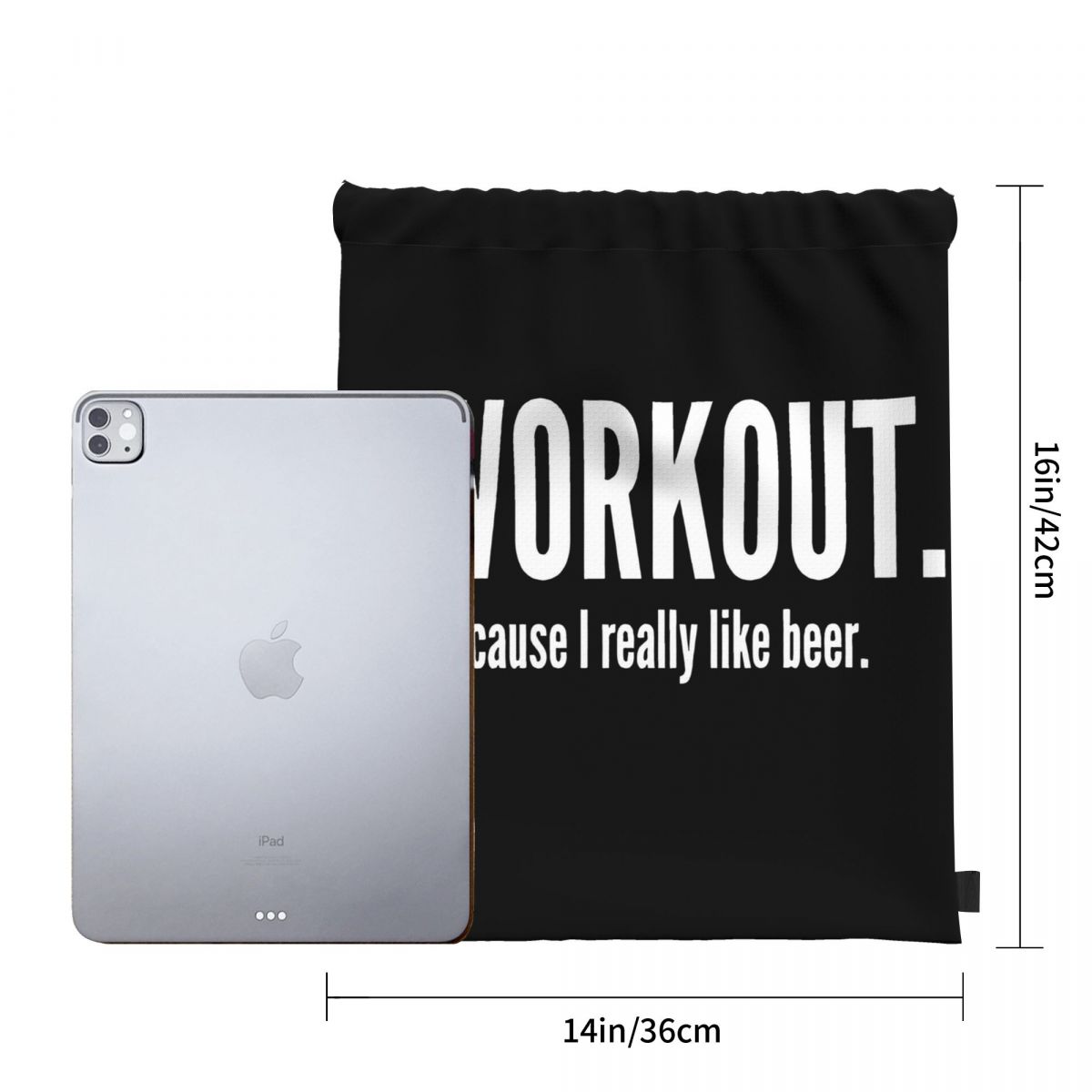 Grappige Gym Womens Mens Humor Workout Slogan Top Ik Workout Omdat Bier Muziek Tassen Rugzak Tas