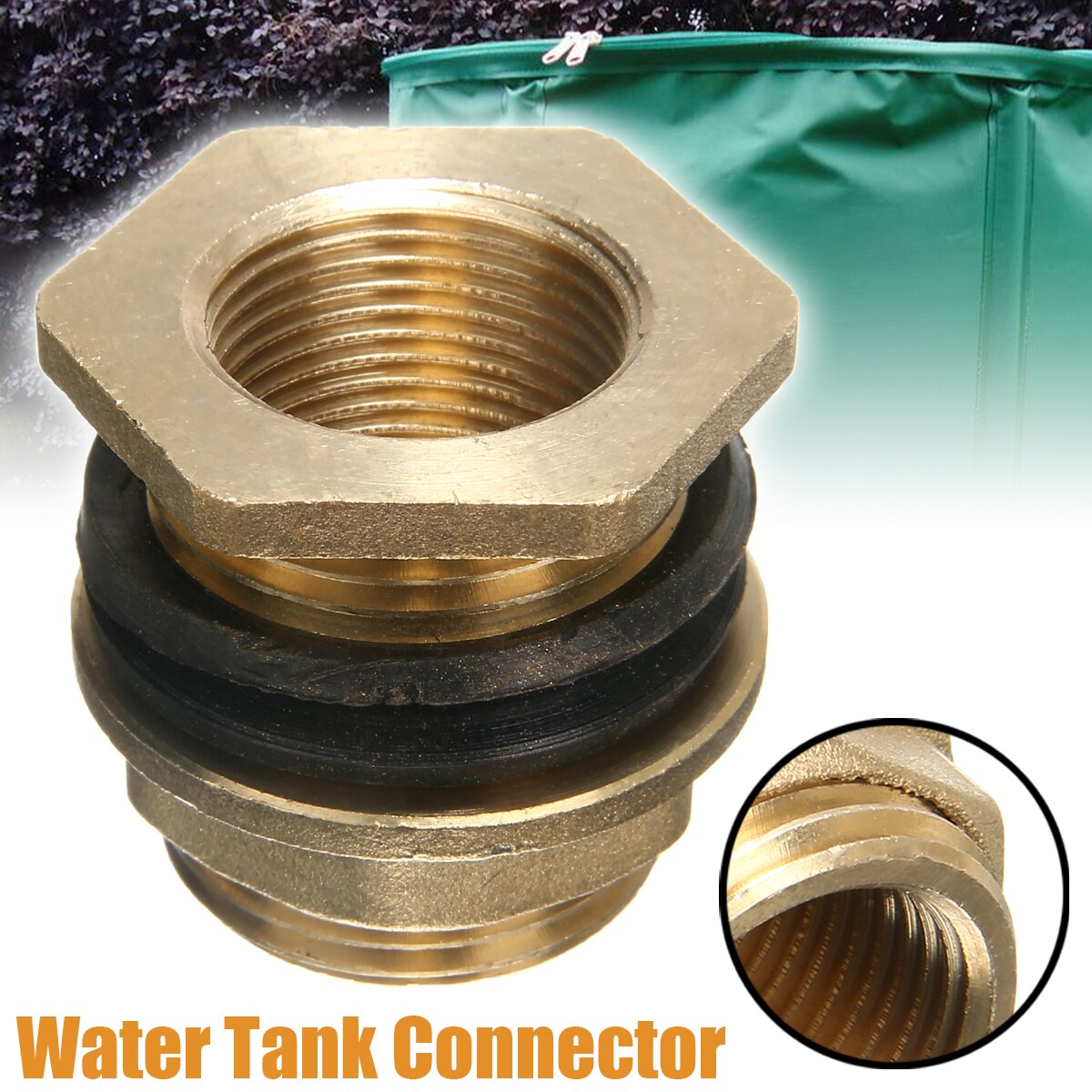 3/4 pouce femelle 1 pouce mâle solide en laiton réservoir d'eau adaptateur de tuyau de jardin connecteurs d'eau Mayitr