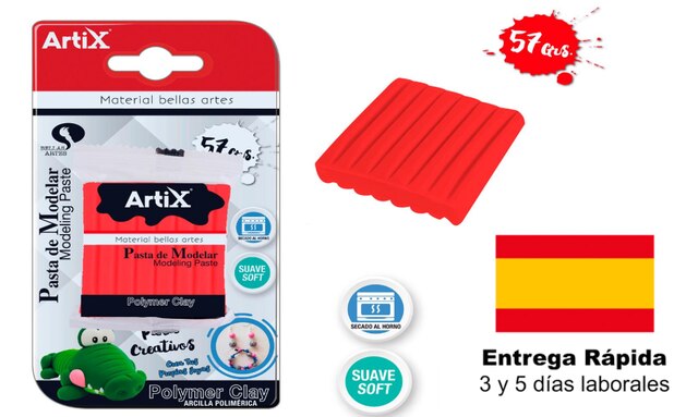 Polyclay Fimo 57g multicolor arcilla para moldear pasta de moldear cerámica bellas artes manualidades: rojo