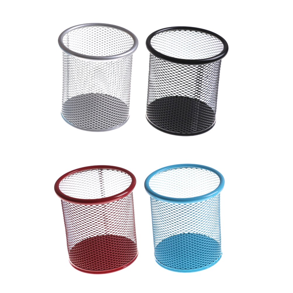 Briefpapier Ijzer Spuiten Anti-Roest Penhouder Metalen Pen Houder Desktop Storage Puin Buis Potlood Rack