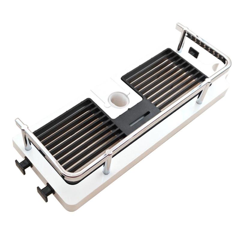 Shower Bath Pole Shelf Rectangle Storage Rack Corner Household Bathroom Towel Shampoo Tray Home Bathing Holder Organizer