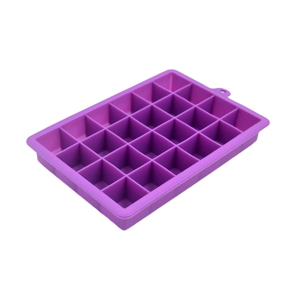 24-Vierkante Ice Box Silicone Ice Cube Mold Grid Mold Met Deksel Ice Tray Voor Huishoudelijke Koelkast Voedsel Bevroren tool