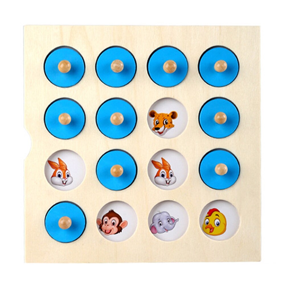 Children Wooden Memory Match Stick Chess Practical Multi-functional Durable Classic Learning Games Board Fun Block Board