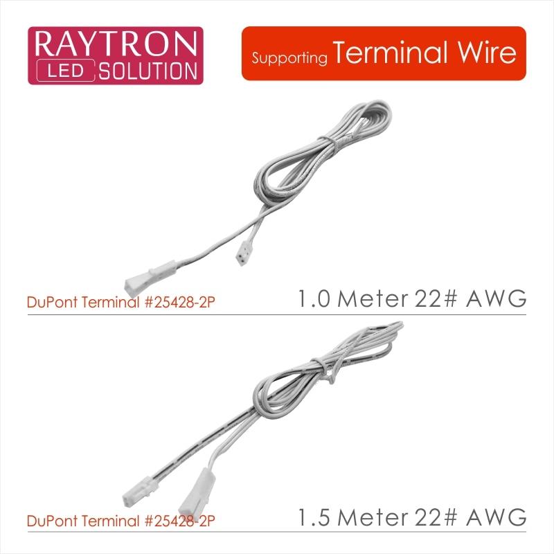 1M/1.5M/2M/3M Length Smart Sensor And Power Switch Special Matching 12V COB Strips With DuPont 25428-2P Terminal Connection Wire