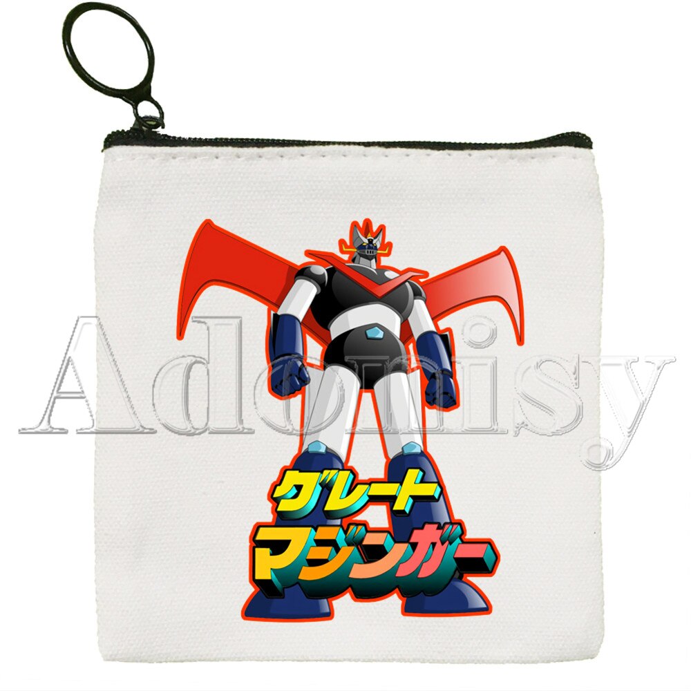 Mazinger Z Canvas Coin Purse Coin Purse Collection Canvas Bag Small Wallet Zipper Key Bag Hand: G