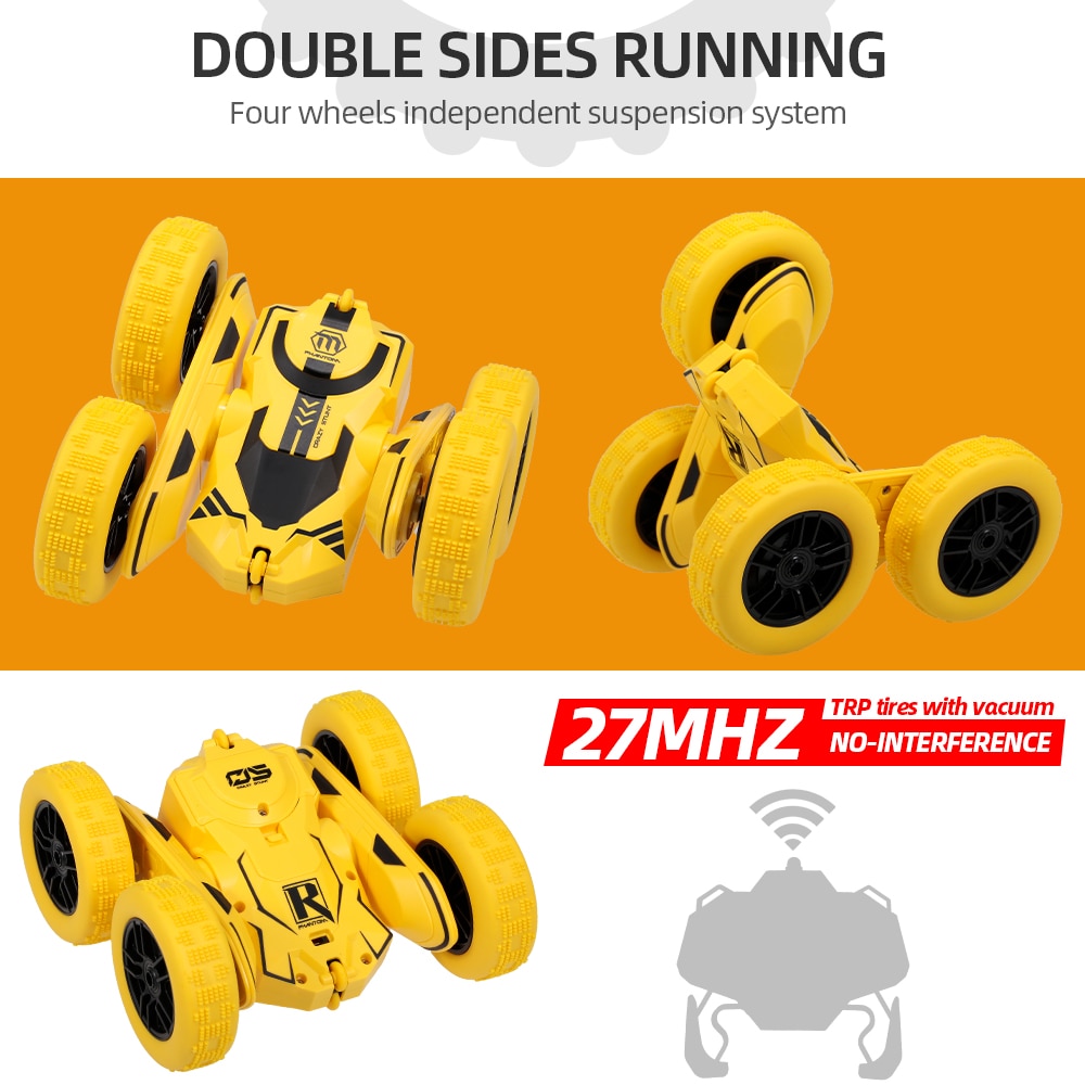 1/28 RC Car RC Stunt Car High Speed Crawler Vehicle 360 Degree Flips Double Sided Remote Control Toy Without battery