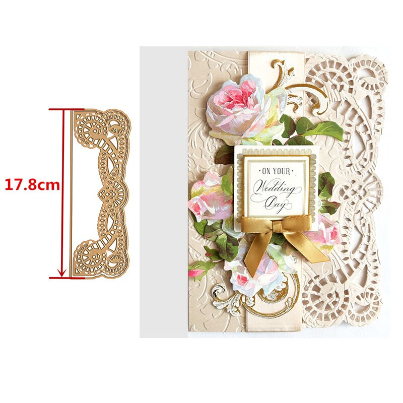 Festooned Retro Rectangle Frames Fancy Edges Christmas Border Metal Cutting Dies for DIY Scrapbooking Cards Crafts Dies: 5