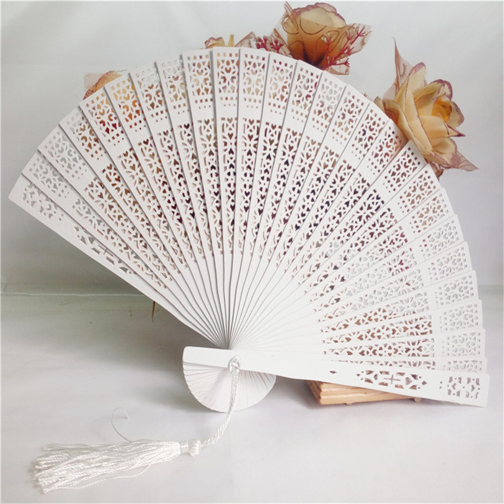 Wedding Hand Fragrant Party Carved Bamboo Folding Fan Chinese Style Wooden Hand Fan Ladies Fans Abanicos Para Boda G815: A