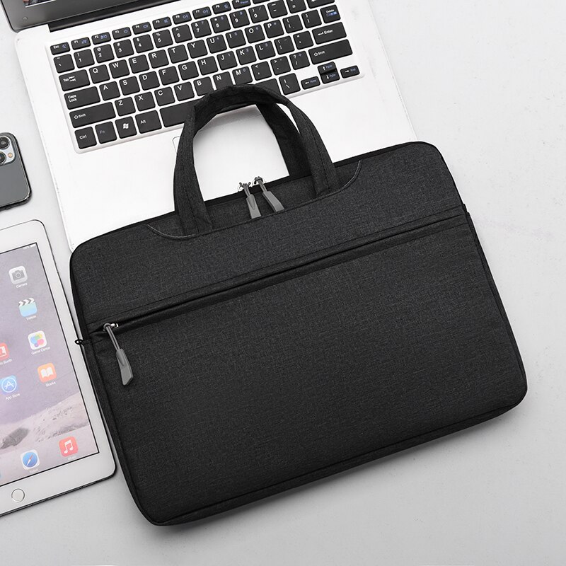 Laptop Tas 13.3 14 15.6 17.3 Inch Waterdichte Notebook Tas Voor Macbook Computer Schouder Handtas Aktetas Tas Muis Tas: black no strap / 13.3 inch