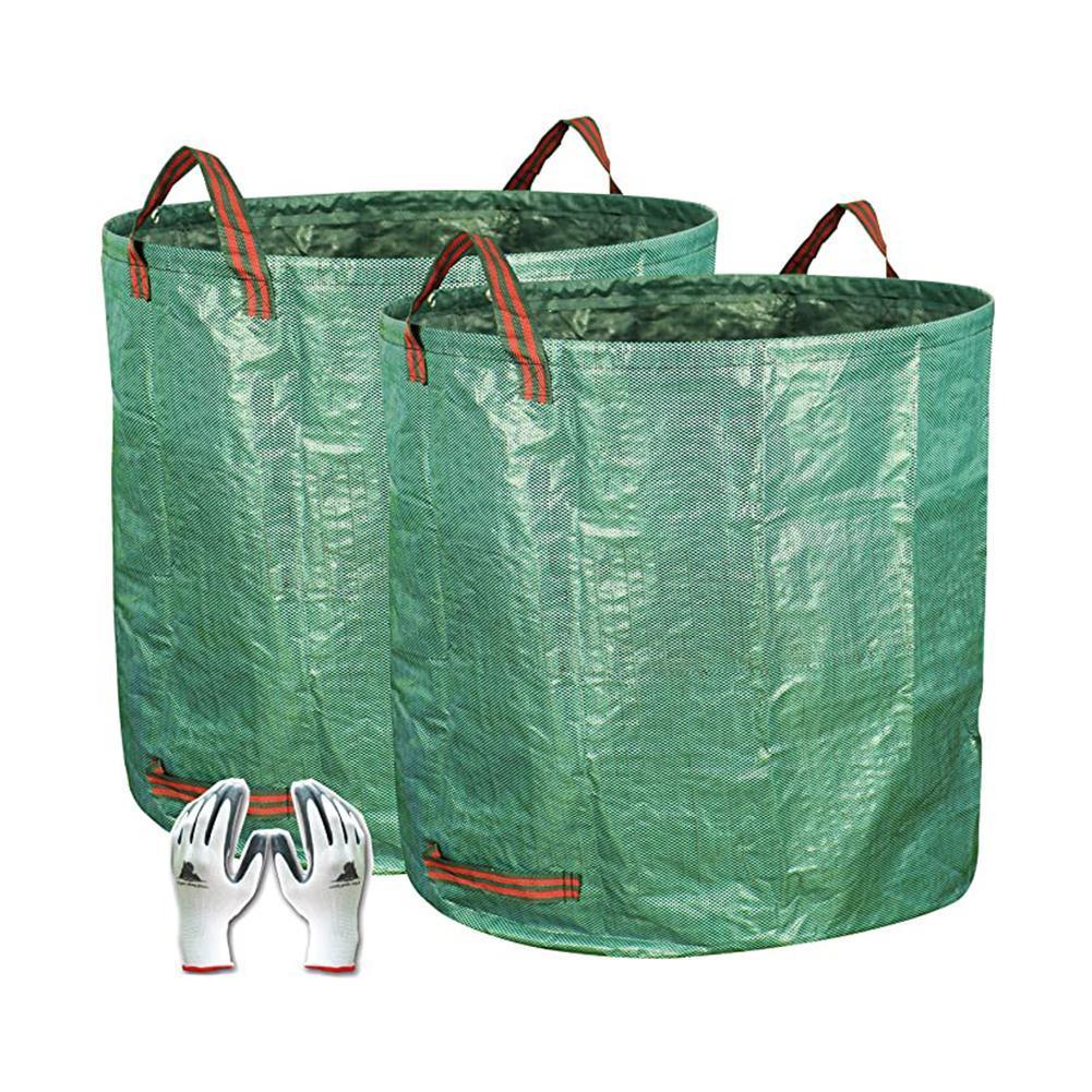 Large Capacity Garden Bag, Reusable Leaf Sack,Light ,Storage Container Trash Can, Collection Foldable Garbage Waste Garden Z2K6