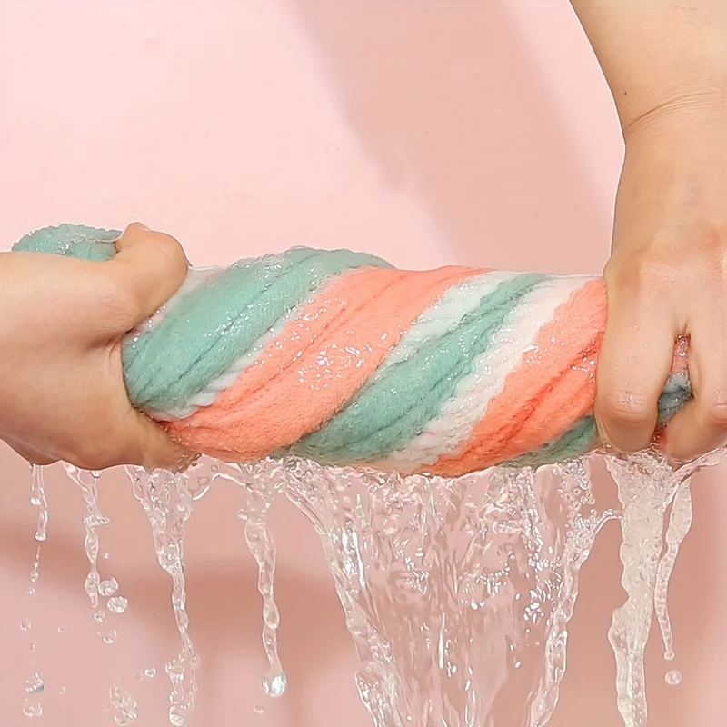 Serviette pour cheveux en microfibre ultra-absorbante – double couche à séchage rapide – Idéal pour la douche, la salle de sport et le spa.
