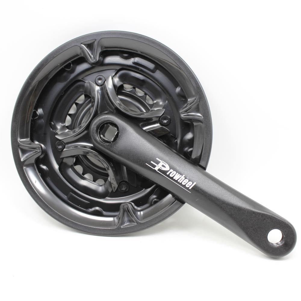 PROWHEEL 7/8/9 Speed MTB Bike Crank Set 24/34/42T 170mm Hollow Tooth Plate Bike Crank Set MTB Bicycle Crankset Sprocket