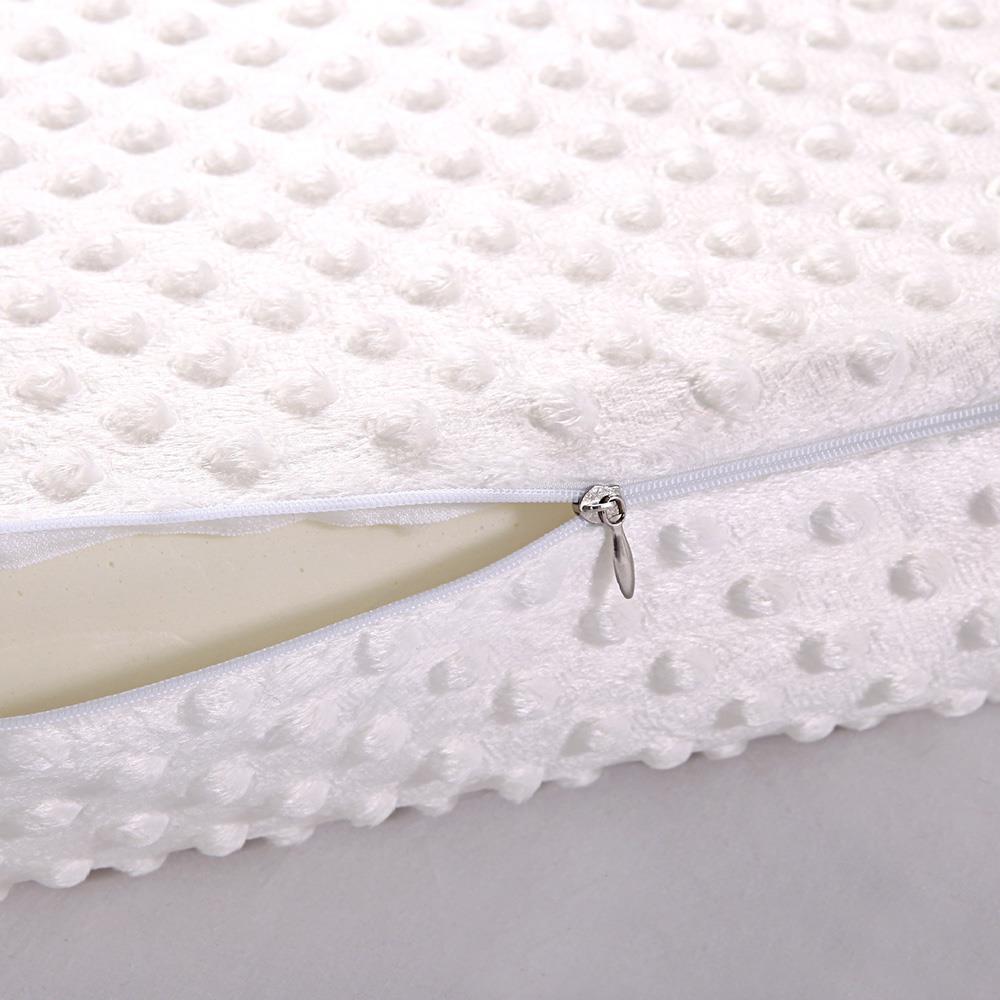 Modernplain färgad nonwoven slow rebound memory foam ortopedisk latex nackkudde rosa blå vit sängkläder livmoderhalssjukvård
