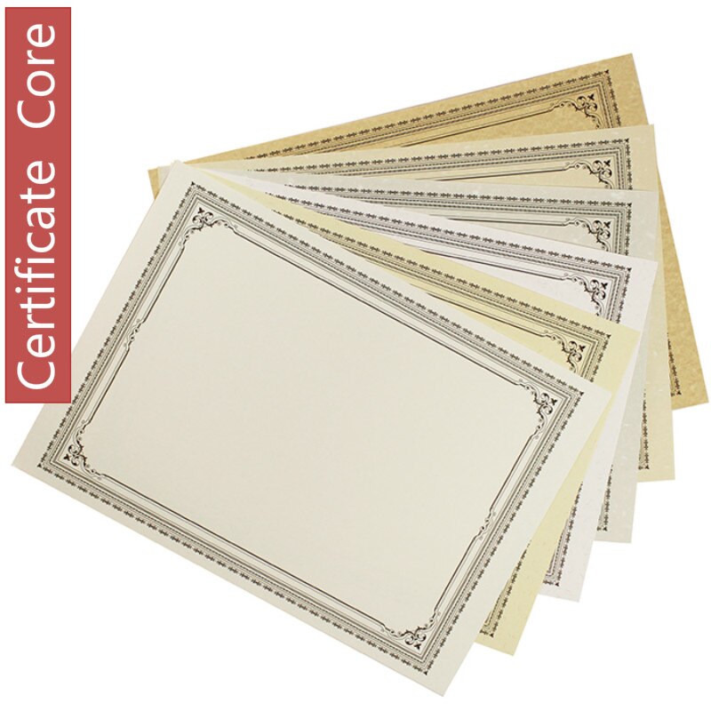 Universal Certificate Paper European Blank Inside Page Certificate Paper Honor Award Anti-counterfeiting Certificate Papier