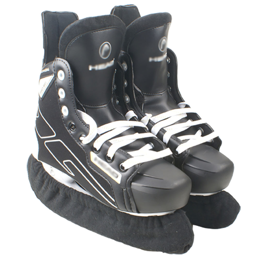 Cubierta de cuchilla para patines, Hockey sobre hielo, protectores de cuchillas, cubierta de tela de felpa suave para patines de hielo, Hockey y caminar, cubierta de tela, zapato 1 par
