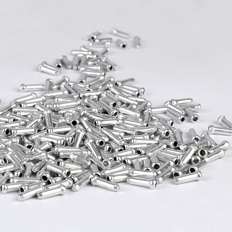 50Pcs Fiets Cable End Caps Draad End Core Caps Bike Brake Shifter Inner Cable Tips Crimps Mtb Racefiets fiets Accessoires: Silver - 50PCS