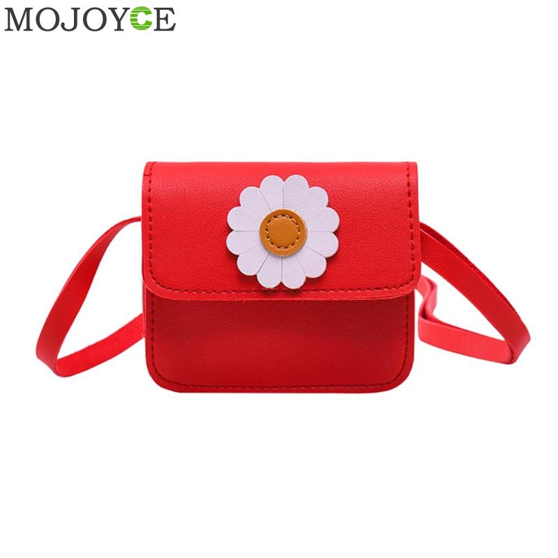 Bébé filles fleur Sac de messager enfants porte-monnaie Sac à main kawaii épaule sacs à bandoulière Sac A Dos bolsas feminina Mujer: Rouge