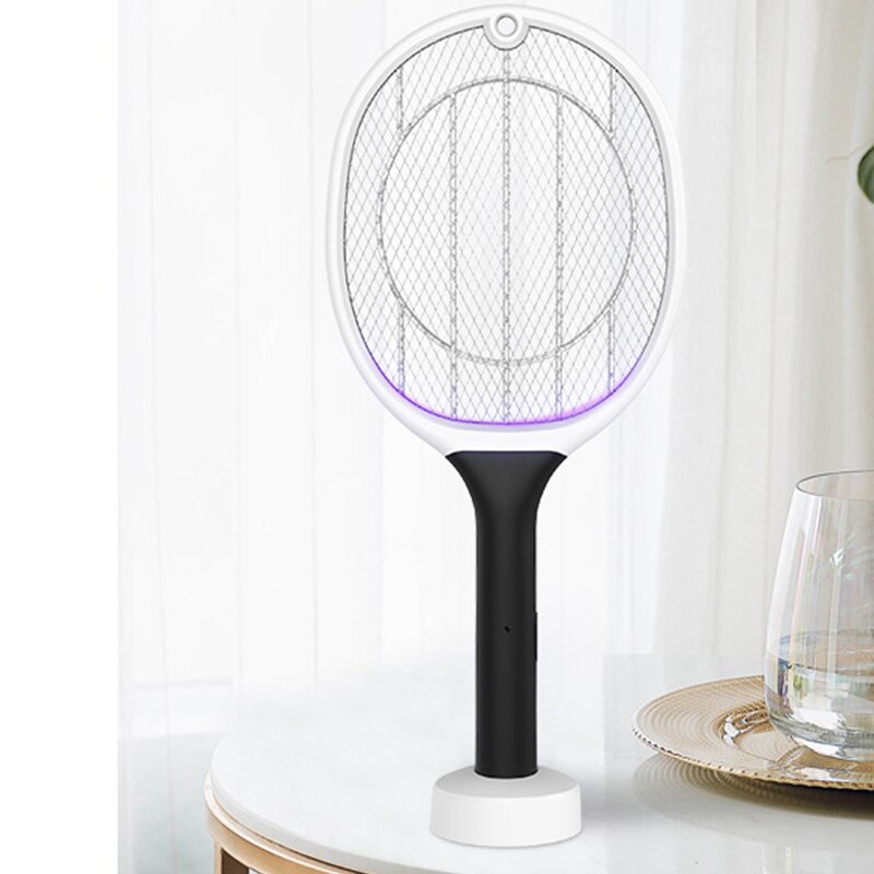 2 en 1 électrique moustique tapette mouche antiparasitaire Bug Zapper intérieur extérieur raquette USB Rechargeable