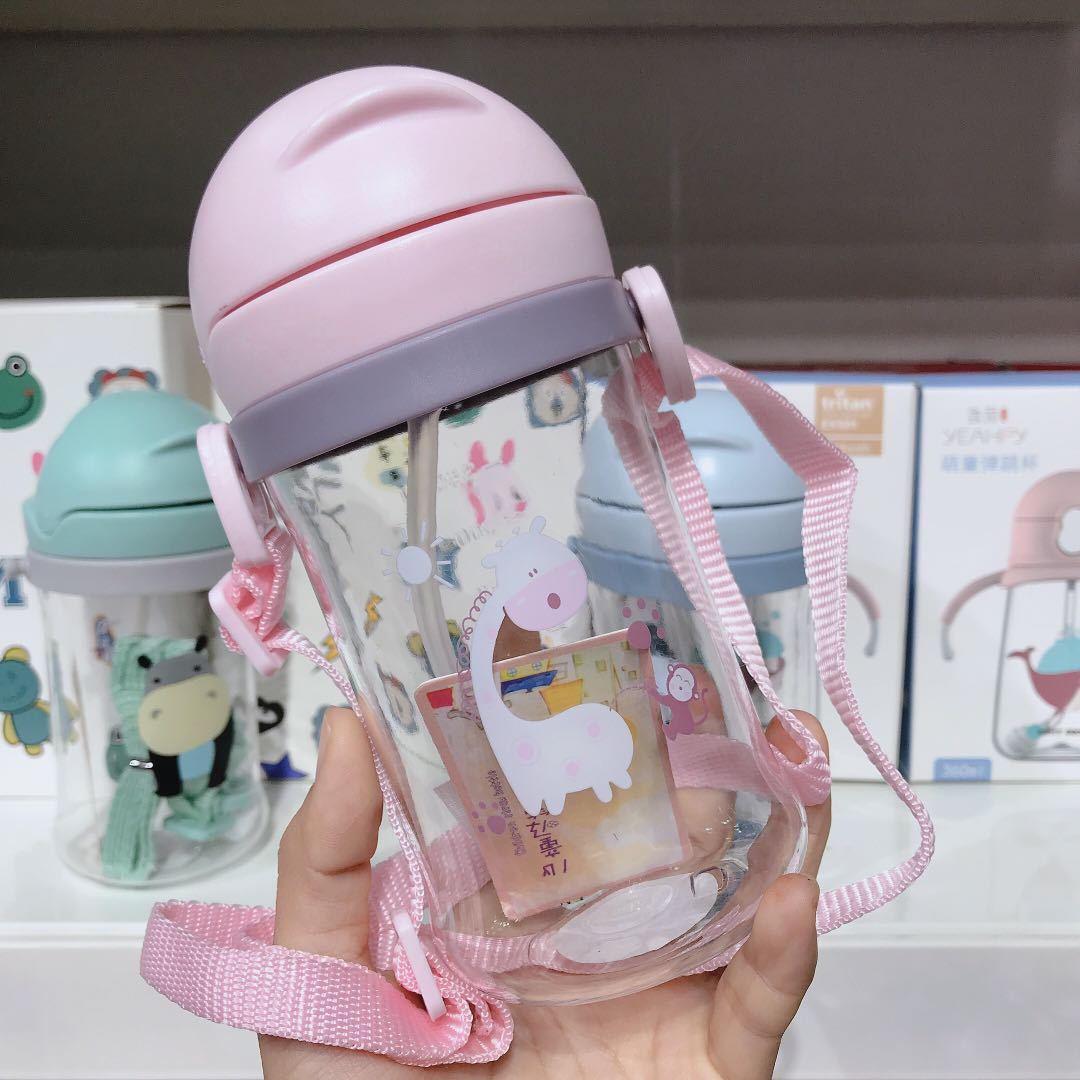 Biberon pour Bébé avec Paille Capacité 250 ou 350 ml pour Apprendre à Boire, Bouteille d&#39;Alimentation, pour Enfant, Entraînement