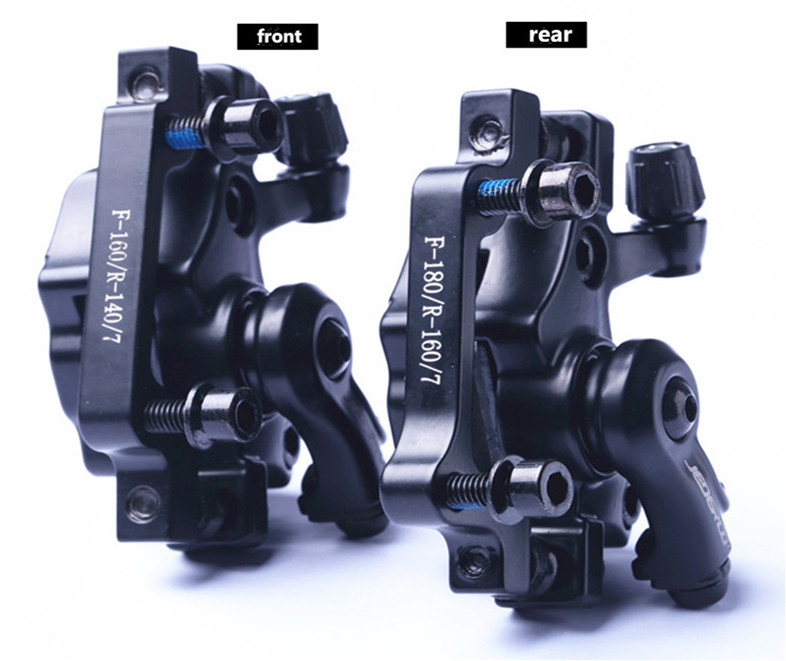 1 set of Disc Brake Front & Rear Disc Rotor Mechanical Brake Kit for road Mountain bike bicycle accessories: black F and R brake