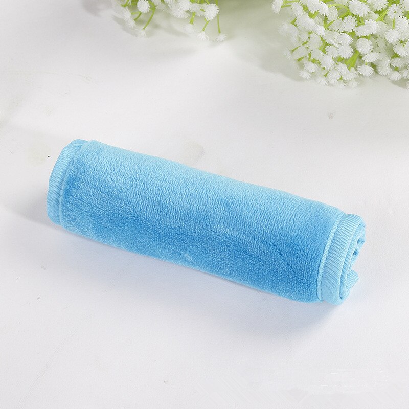 Genanvendelig mikrofiber ansigtsklud ansigtshåndklæde naturlig antibakteriel beskyttelse makeup remover 40*17cm rensende skønhedsvaskeværktøjer: Blå