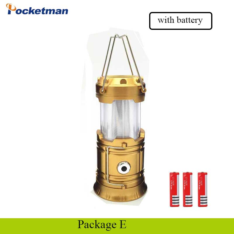 Camping Lantern Solar Power LED Light Source Poweful Portable Tent Work Lamp LED Flame Lantern Torch3 orders: E