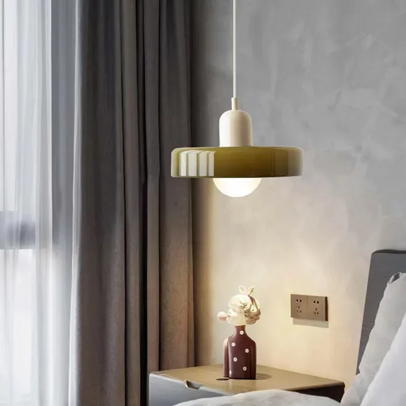 nordisch Glas Anhänger Licht Macaron Farbe LED Anhänger Lampen Für Wohnzimmer Schlafzimmer Studie Esszimmer Bar drinnen Dekorative Leuchten