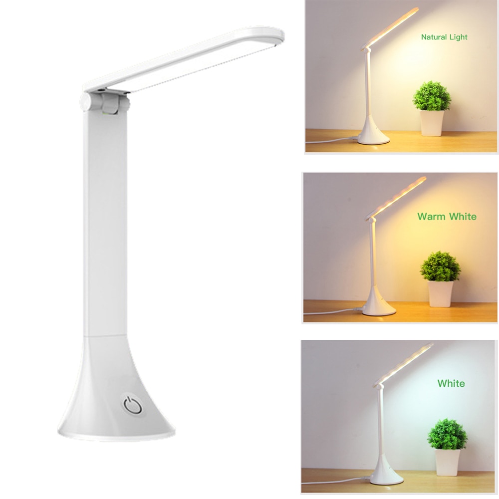 Dimmable LED Desk Lamp ,Touch Dimmer, Daylight White, Eye Care Natural Light,USB Powered , Office Task Lamp for Reading,Study