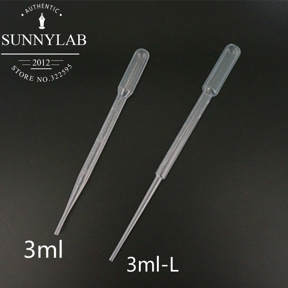 1000 Stuks 0.2Ml/0.5Ml/1Ml/2Ml/3Ml/3ml-L/5ml/10Ml Plastic Pasteurpipet Transferpipet