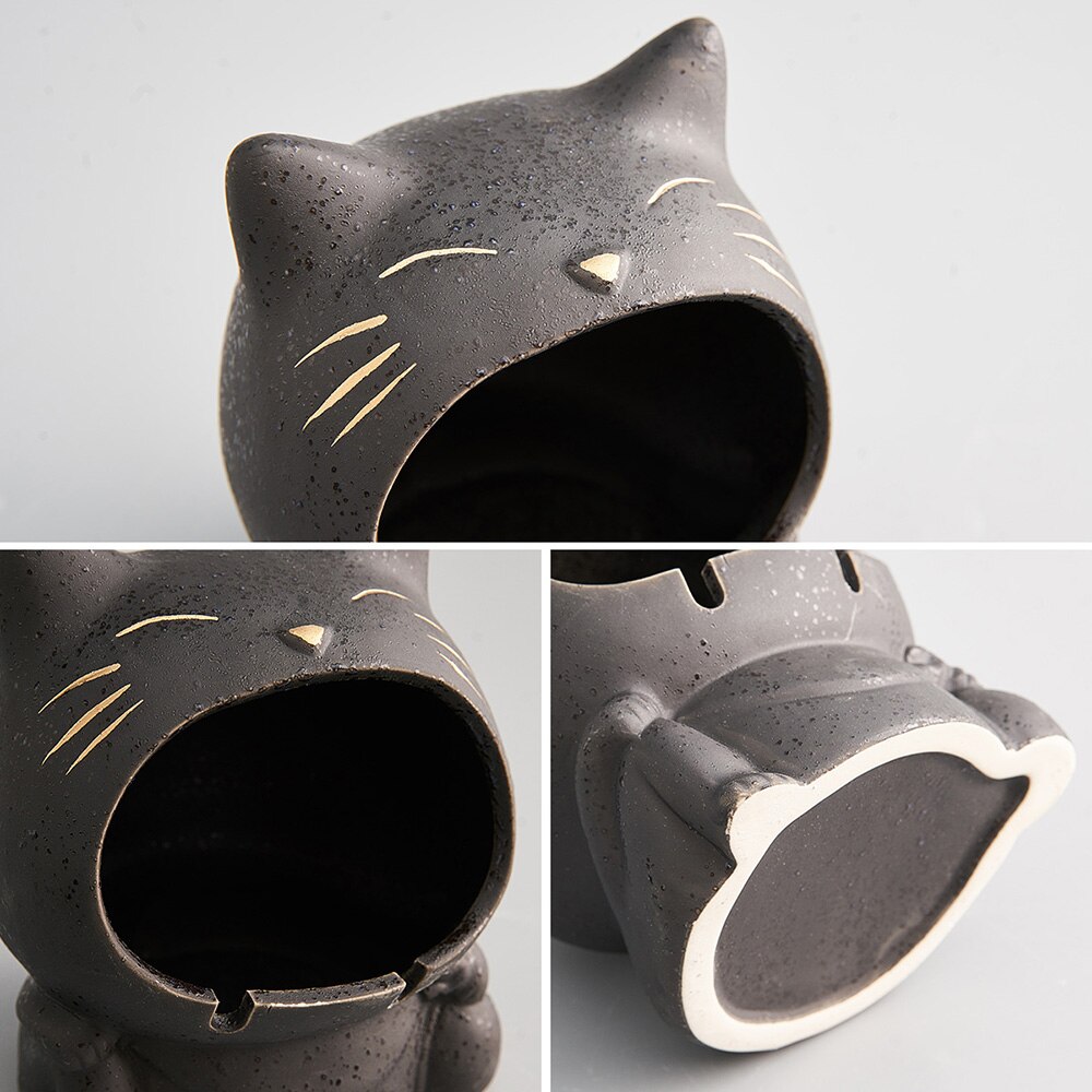 Keramische asbak diermodel knutselen moderne woonaccessoires draagbare asbak voor vriendje grappige asbak