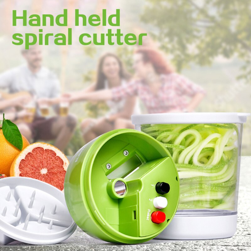 5 In1 Handheld Spiralizer Groentesnijder Verstelbare Spiraal Cutter Met Container Courgette Noodle Spaghetti Maker Spiral Slicer