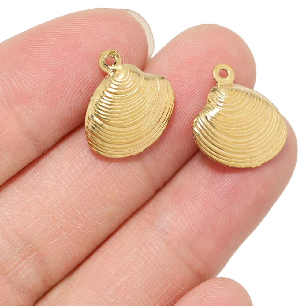 Breloques étoile de mer en acier inoxydable, couleur or, pendentif en coquillage, collier, Bracelet, résultats pour bricolage, accessoires de fabrication de bijoux, 20 pièces/lot