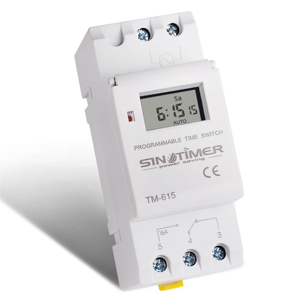 SINOTIMER Switch Relay Timer Control AC 220V 1.5W Weekly 7 Days Digital Programmable Time Din Rail Mount for Electric Appliance